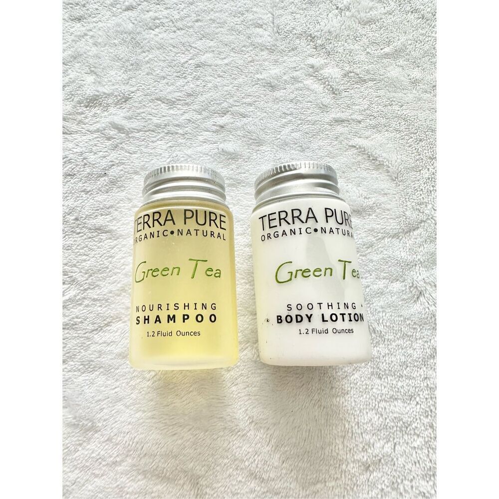 TERRA PURE RGANICONATURAL Green Tea NOURISHING SHAM POO & body lotion (1.2 fluid